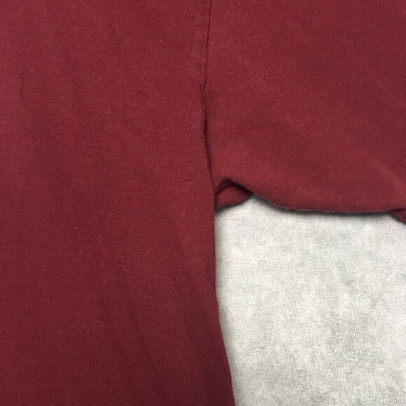 Hurley T Shirt Adult size Large Maroon Short Sleeve Mens Graphic Text Cotton Tee - Picture 8 of 13